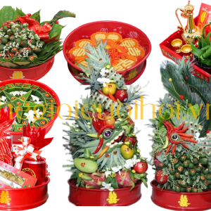 Mâm Quả Cưới Rồng Phụng 6 Mâm